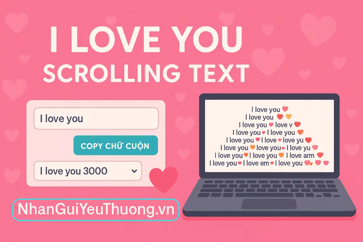 I Love You Scrolling Text