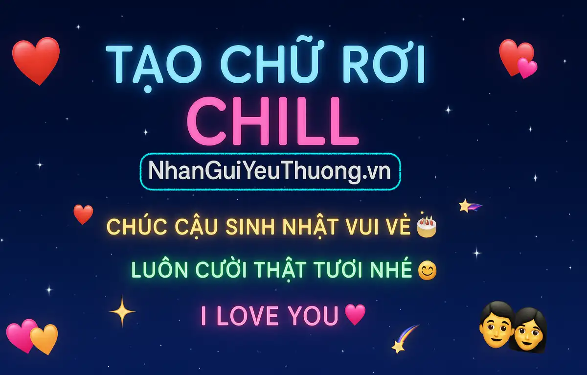 Tạo Chữ Rơi